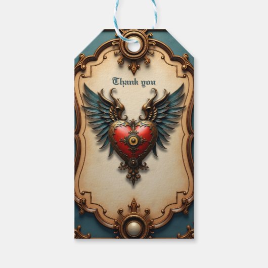 Timeless love, surreal elegance in steampunk style cadeaulabel (Voorkant)