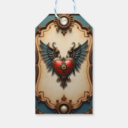 Timeless love, surreal elegance in steampunk style cadeaulabel (Achterkant)