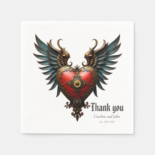 Timeless love, surreal elegance in steampunk style servet (Voorkant)