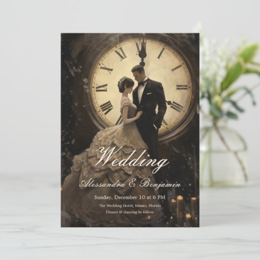 Timeless Love | thema bruiloft Kaart (Staand voorkant)