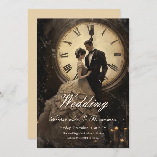 Timeless Love |  thema bruiloft Kaart (Voorkant / Achterkant)