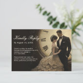 Timeless Love |  thema bruiloft RSVP Kaartje (Staand voorkant)