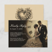 Timeless Love |  thema bruiloft RSVP Kaartje (Voorkant / Achterkant)