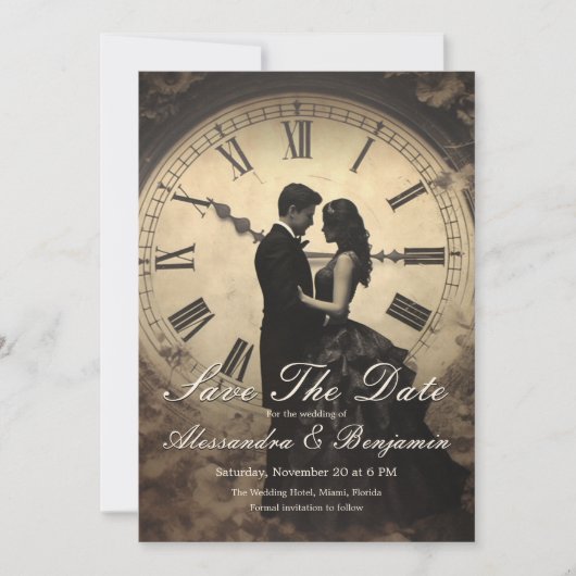 Timeless Love |  thema Opslaan datum Kaart (Voorkant)