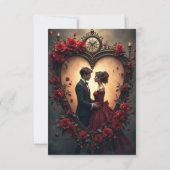 Timeless Love –Victorian Gothic Wedding Collection Bedankkaart (Achterkant)