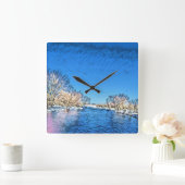 Timeless Love Vierkante Klok (Huis)