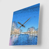 Timeless Love Vierkante Klok (Hoek)