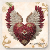 "Timeless Love Wings" Bier Onderzetter (Voorkant)