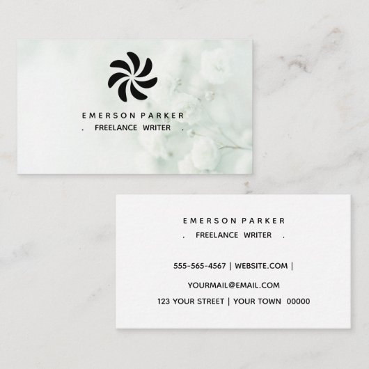 Timeless Marble Visitekaartje de minimale lay-out (Voorkant / Achterkant)