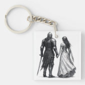 Timeless Medieval Romance Illustration Sleutelhanger (voorkant)