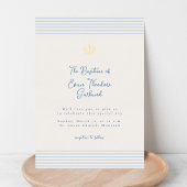 Timeless minimal modern baptism Foil Invitation Folie Uitnodiging
