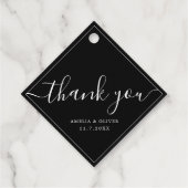 Timeless Modern Minimalist Wedding | Thank You Bedankjes Labels (Achterkant)