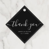 Timeless Modern Minimalist Wedding | Thank You Bedankjes Labels (Voorkant)