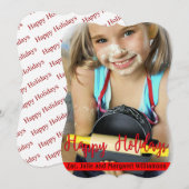 Timeless Modern Prettige feestdagen Fancy snijden Feestdagenkaart (Voorkant / Achterkant)