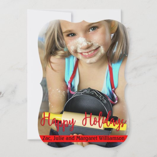 Timeless Modern Prettige feestdagen Fancy snijden Feestdagenkaart (Voorkant)