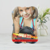 Timeless Moderne Fancy kerstknipfoto Feestdagenkaart (Staand voorkant)