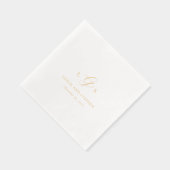 Timeless Monogram Elegant Wedding Folie Servetten (Rechts)