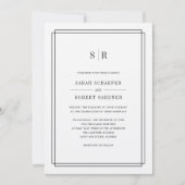 Timeless Monogram Weddenschap | Ecru Kaart (Voorkant)