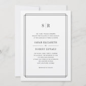 Timeless Monogram Weddenschap | Ecru Kaart (Voorkant)