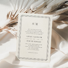 Timeless Monogram Weddenschap | Ecru Kaart