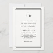 Timeless Monogram Weddenschap Kaart (Voorkant)