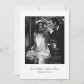 Timeless Old Money Black and White Wedding Kaart (Achterkant)