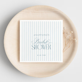 Timeless Old Money Blue Stripes Bridal Shower Servet