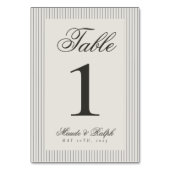 Timeless Old Money Grey Stripe Wedding Kaart (Voorkant)