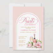 Timeless Pearls and Prosecco Bridal Shower Card Kaart (Voorkant)