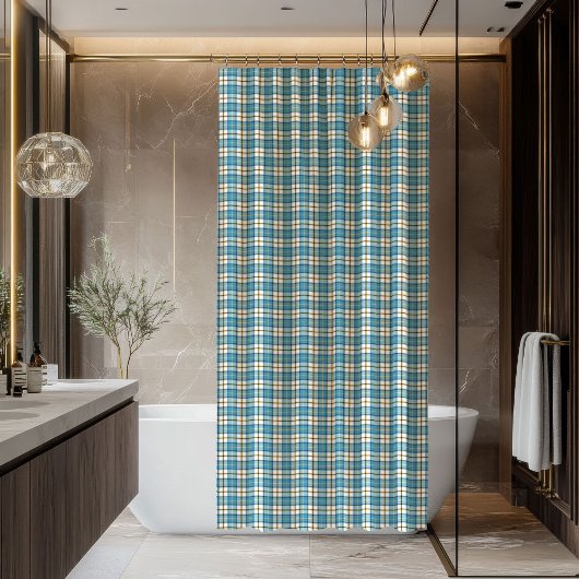Timeless Plaid Shower Curtain – Gift for Men Douchegordijn