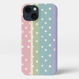 Timeless Polka Dotz in Pastel shades iPhone 13 Hoesje