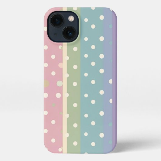 Timeless Polka Dotz in Pastel shades iPhone Hoesje (Achterkant)