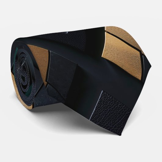 Timeless Power - negro carbón, verde, dorado Stropdas (Opgerold)