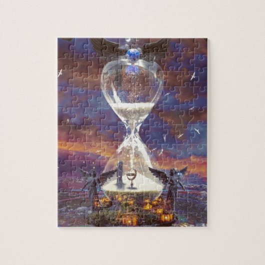 Timeless puzzle hourglass clock legpuzzel (Verticaal)