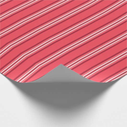 Timeless Red Stripes Classic Cadeaupapier (Hoek)