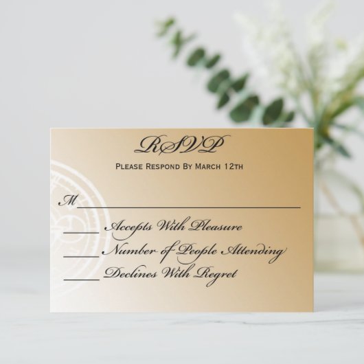 Timeless Retirement Party RSVP-kaart RSVP Kaartje (Staand voorkant)