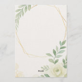 Timeless Romance Elegant Wedding Invitation Kaart (Achterkant)