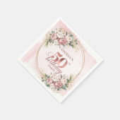 Timeless Rose Gold Dusty Pink 50th Birthday Party  Servet (Hoek)