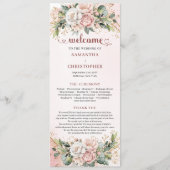 Timeless Rose Gold Flowers and Greenery Program Programmakaart (Voorkant)