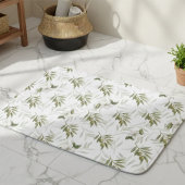 Timeless Sage Olive Watercolor Chic  Badmat