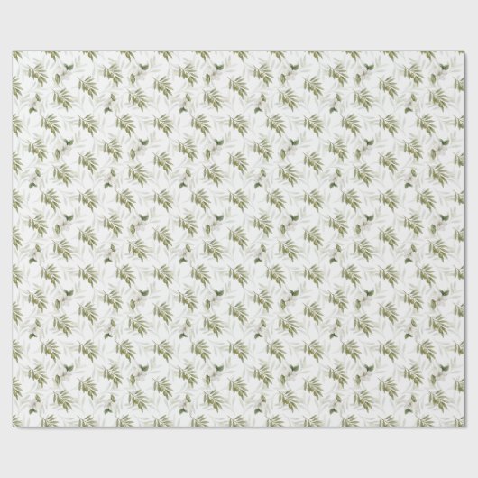 Timeless Sage Olive Watercolor Chic  Cadeaupapier (Vlak)