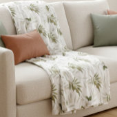 Timeless Sage Olive Watercolor Chic  Fleece Deken