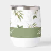 Timeless Sage Olive Watercolor Chic Name (Rechts)