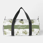 Timeless Sage Olive Watercolor Chic Name Plunjezak (Achterkant)