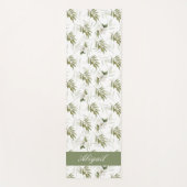 Timeless Sage Olive Watercolor Name  Yogamat (Voorkant)