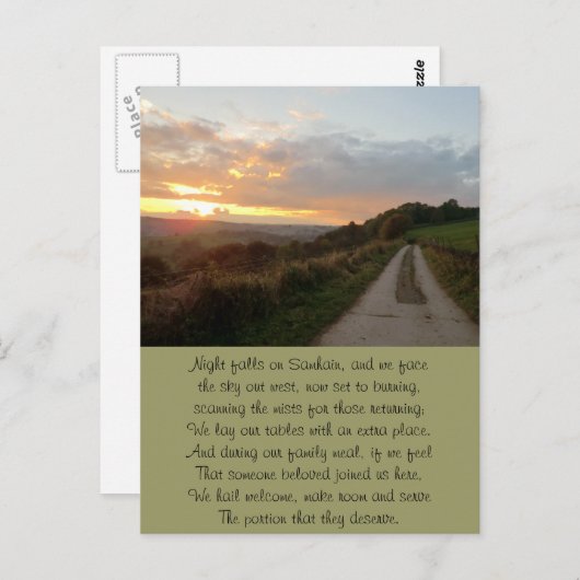 Timeless Samhain Sunset Briefkaart (Voorkant / Achterkant)