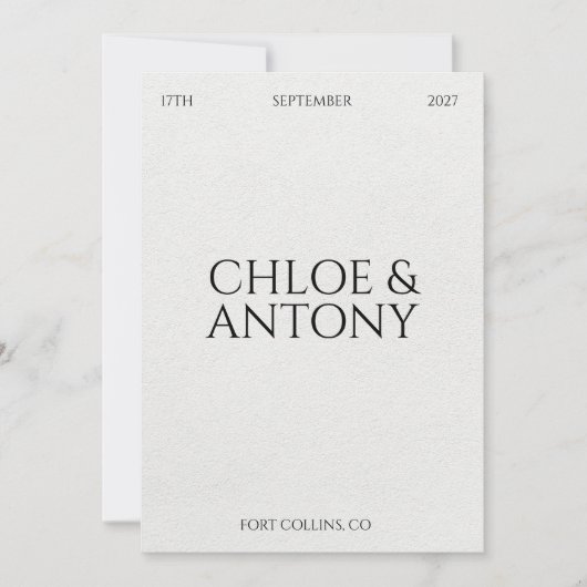 Timeless, Save The Date (Voorkant)