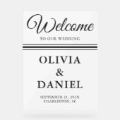 Timeless Script Wedding Welcome Sign Acryl Bord (Voorkant)