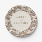 Timeless Sepia Vintage Village Landscape Papieren Bordje (Voorkant)