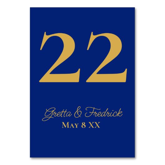 Timeless Simple Elegance Royal Blue Weddenschap Kaart (Achterkant)